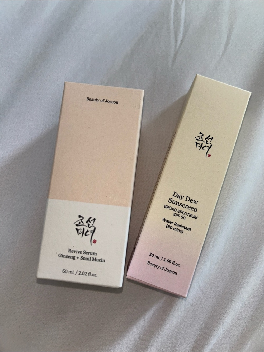 Beauty of Joseon serum & Sunscreen